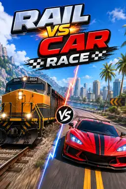 Rail vs Car Race by aldecore