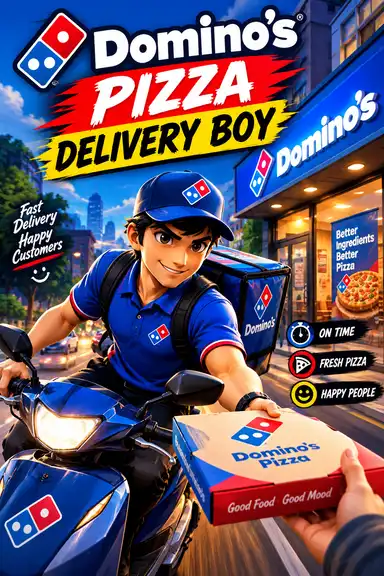 Dominos Pizza Delivery Boy by NXT_VOID