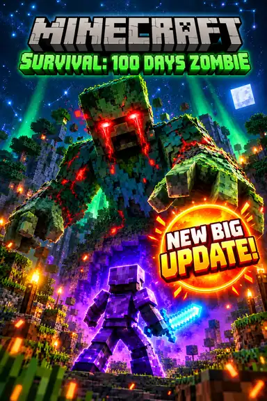 Minecraft Survival: 100 Days Zombie by BosqueGames