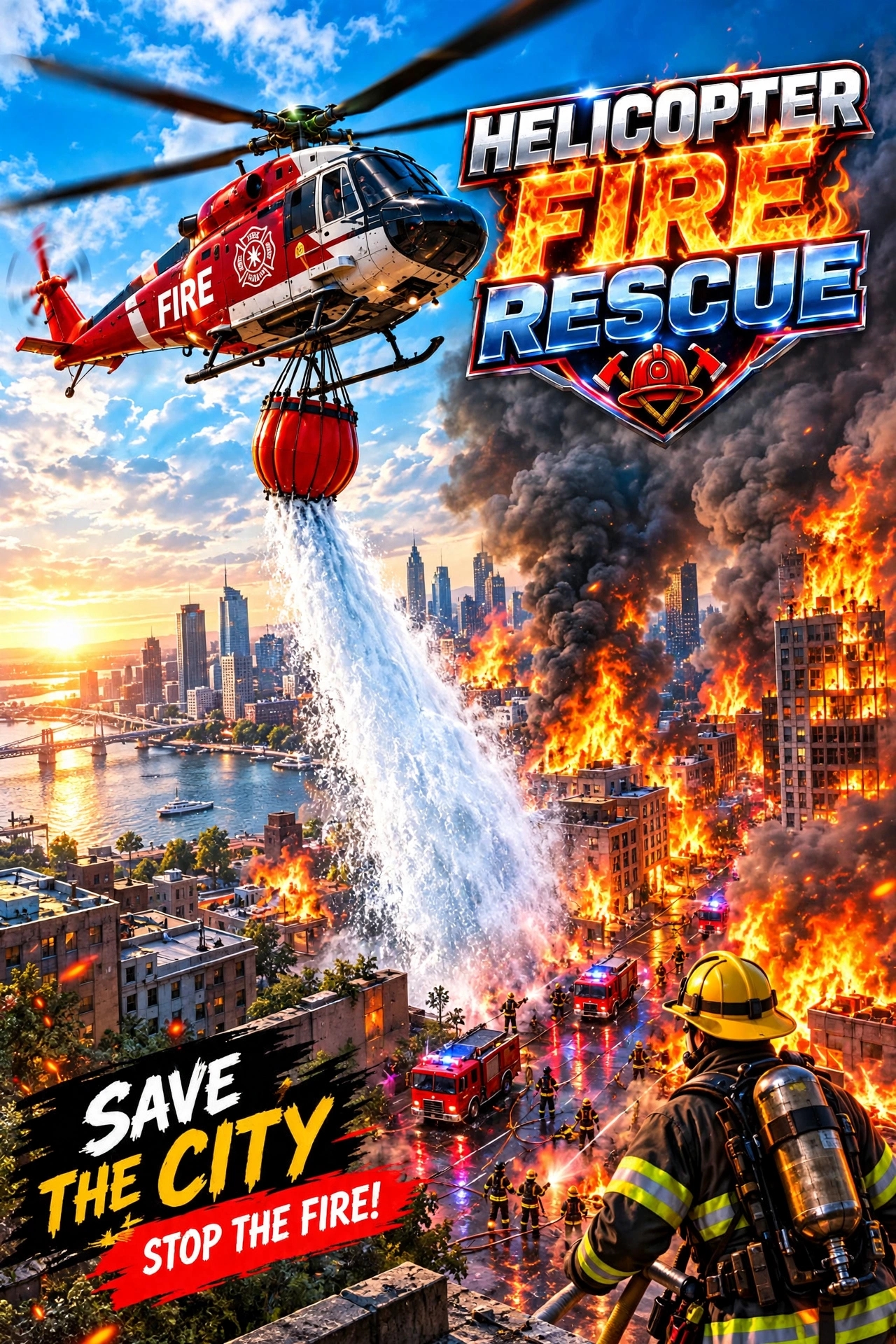 Helicopter fire Rescue | Astrocade