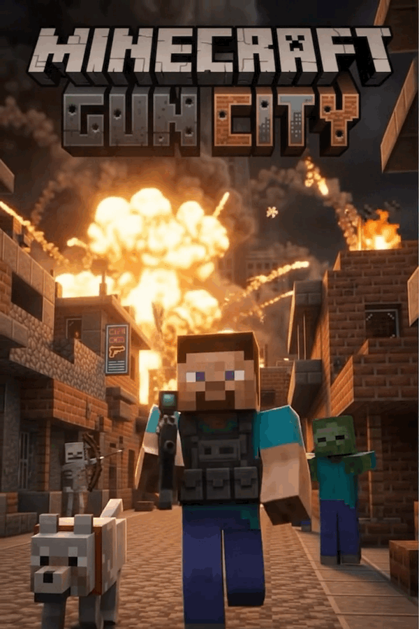Minecraft Gun City by urazim