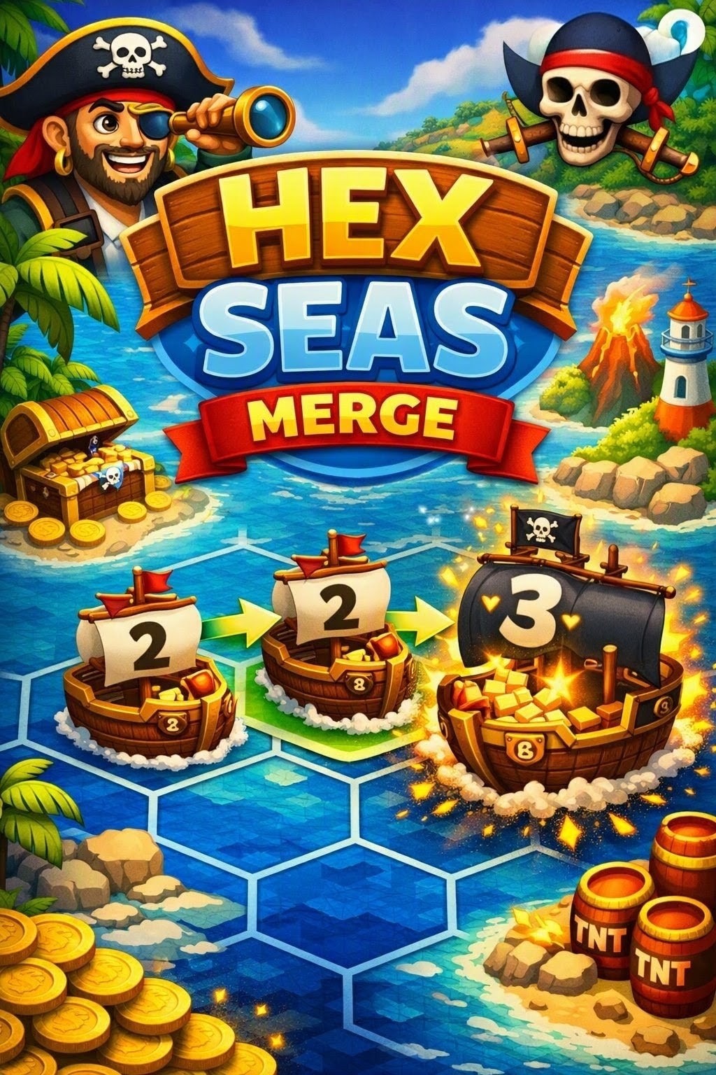 Hex Seas Merge | Astrocade