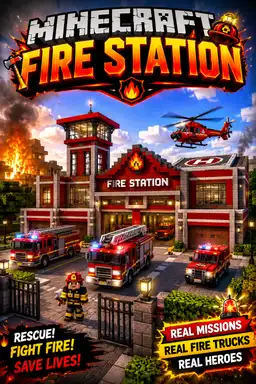 Minecraft fire station by Astra_creator_