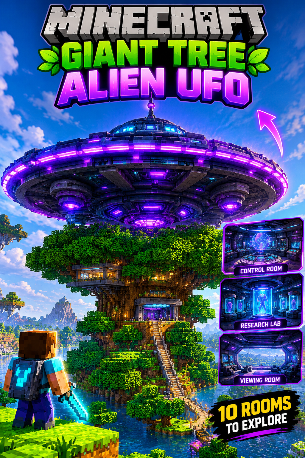 Minecraft: Giant Tree Alien UFO | Astrocade