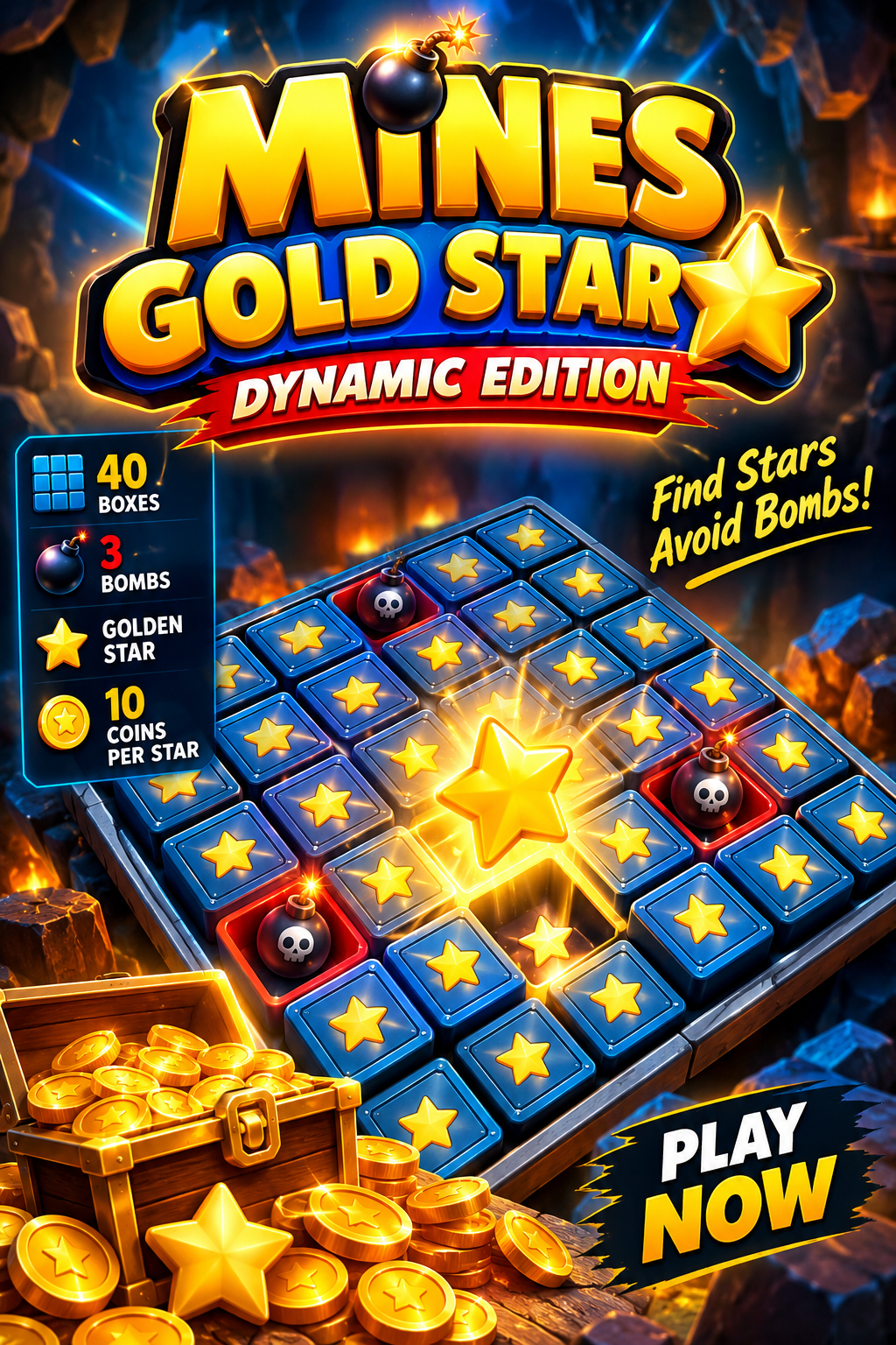 Mines Gold Star: Dynamic Edition | Astrocade
