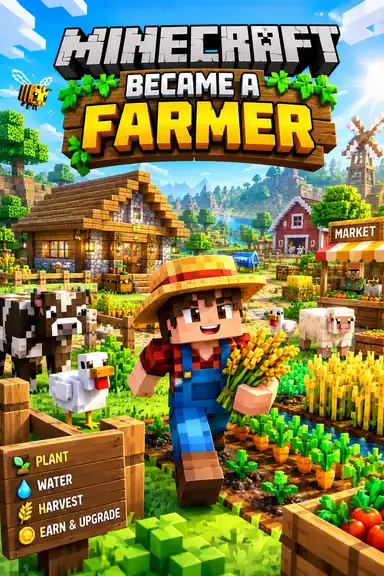 Became a farmer in Minecraft  by gaming_world_123